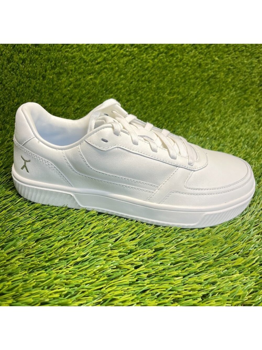 Women's All-White Athletic Sneaker - Clean Leather Court Style